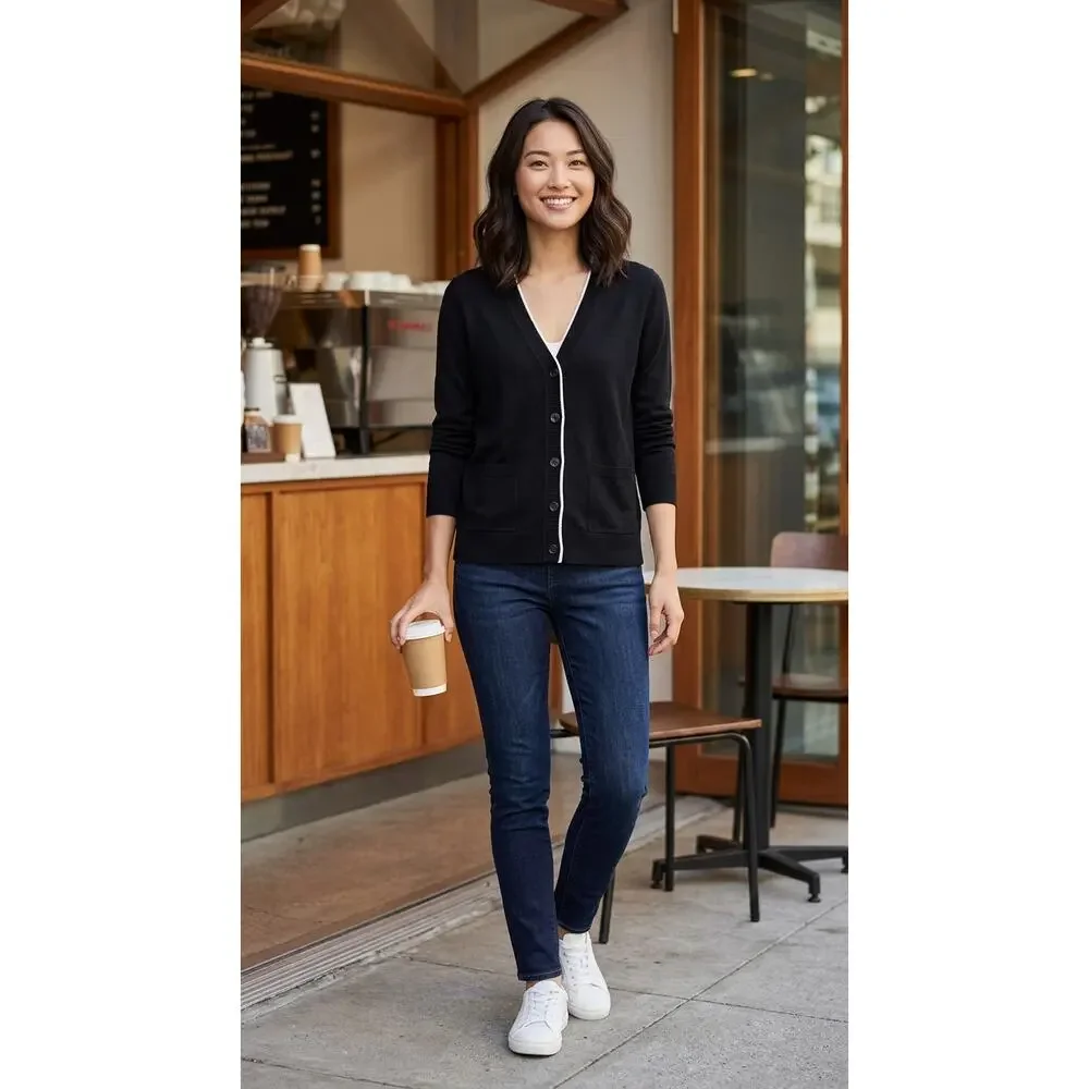 Banana Republic Pocket V-Neck Cardigan Sweater Women Size S